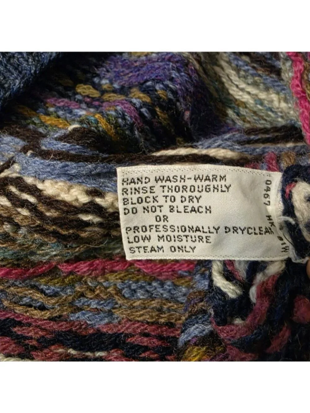 L.L. Bean Multicolor Fair Isle Wool Button Cardigan - Navy, Cream, Green - Picture 7 of 8